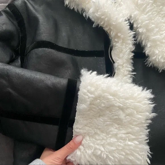 Lioness PU FAUX FUR LINED LEATHER JACKET - Picture 5 of 9